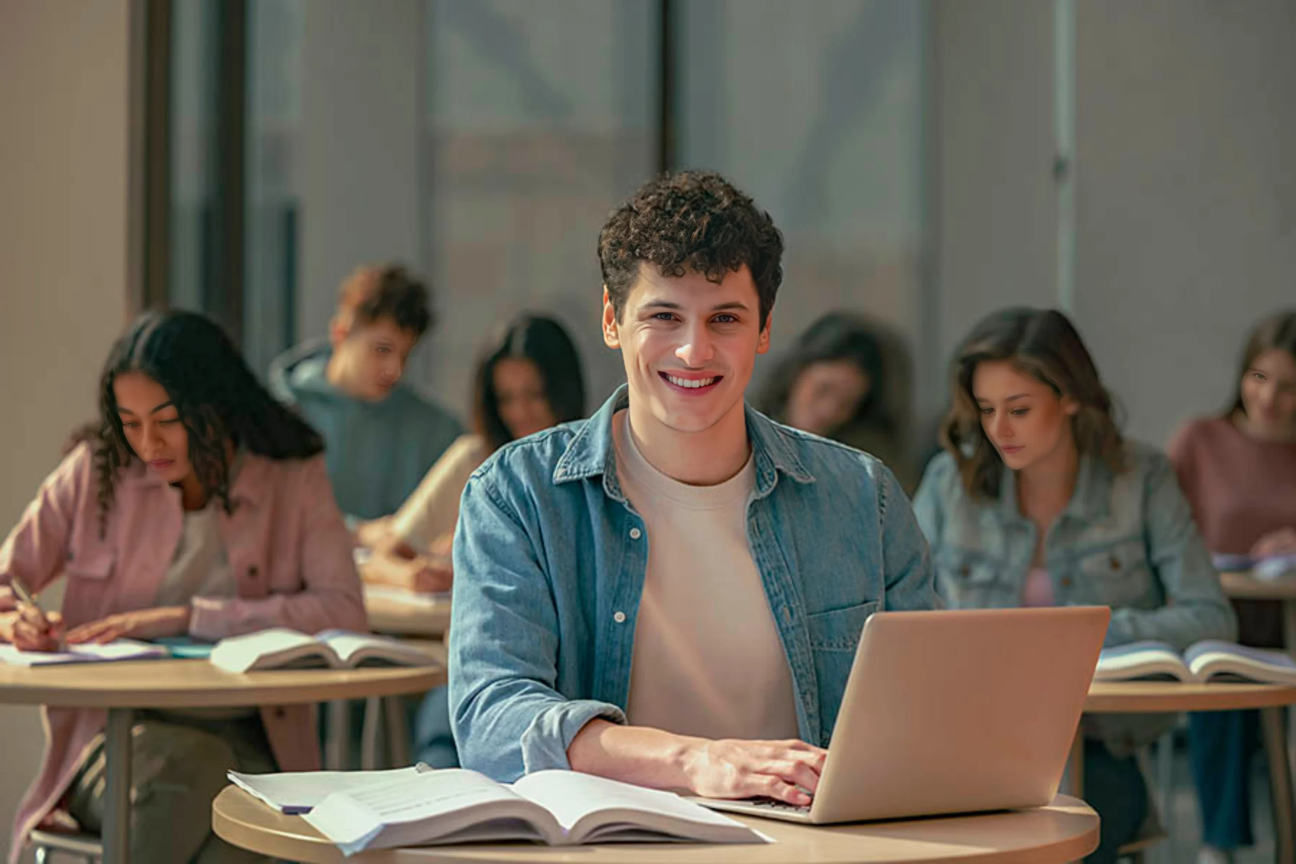 Students studying for CELPIP